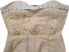 Gold Sheer Sleeves Embroidered With Sequin Decorative Beaded Evening Apparel