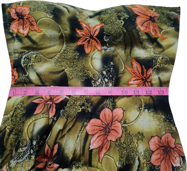 Off Shoulder Floral Abstract Patterns Beaded Evening Embellishment