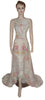 Crystal Beaded Fabulous Chiffon Gown. Medium