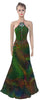 Sleeveless Artful Crystal Beaded Chiffon Gown. Medium