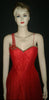 One Shoulder Crystal Beaded Silk Sateen Net Gown. Medium.