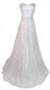 Crystal Beaded Royal Silk Net Wedding Gown. Medium