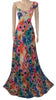 One Shoulder Crystal Beaded Chiffon Gown. Medium.