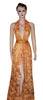 Designer Golden Heavy Gown. Medium