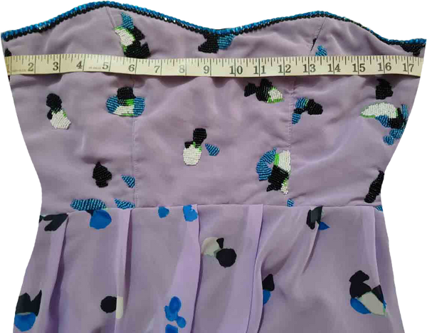 Light Purple Floral Patterns Matching Lace with Designer Beaded Apparel.