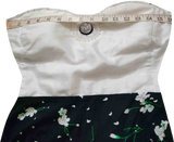 Off Shoulder White Top Floral Design Printed Skirt.