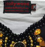 Off Shoulder Floral Gold & Purple Geometric Pattern Artistic Embellishment