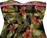 Off Shoulder Floral Abstract Patterns Beaded Evening Embellishment