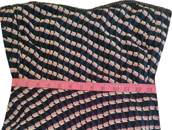 Off-Shoulder Black And Pink Striped  On A White Back Ground