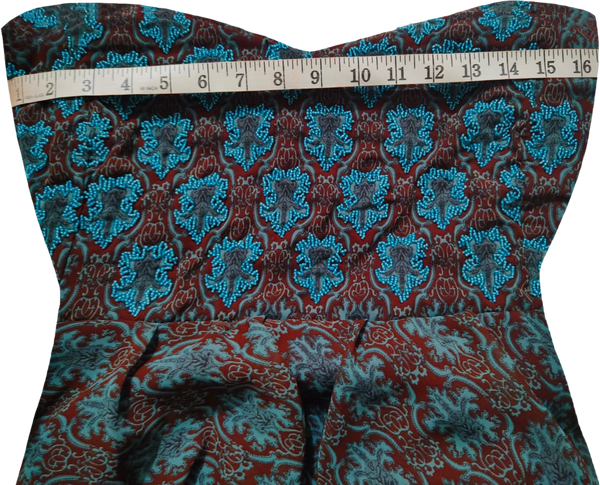 Floral Off Shoulder Hand Stitched Designer Beaded Dress