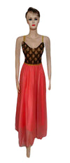 Sleeveless Silk Katan Net Fabulous Gown. Medium.