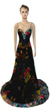 Sleeveless Artful Crystal & Pearl Beaded Gown, Medium