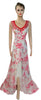 Sleeveless Crystal Beaded Floral Gown. Medium