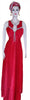 Sleeveless Crystal Beaded Designer Silk Gown. Medium