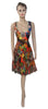 Sleeveless Crystal Beaded Chiffon Short Midi Dress. Medium