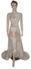 Crystal Beaded Fabulous Chiffon Gown. Medium