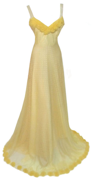 Sleeveless Handcrafted Chiffon Gown. Medium