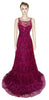 Sleeveless Artful Crystal & Pearl Beaded Gown. Medium