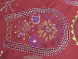 Hand Embroidered Designer Bedspread Coverlet Set. Queen. Gift or Save for your Family.