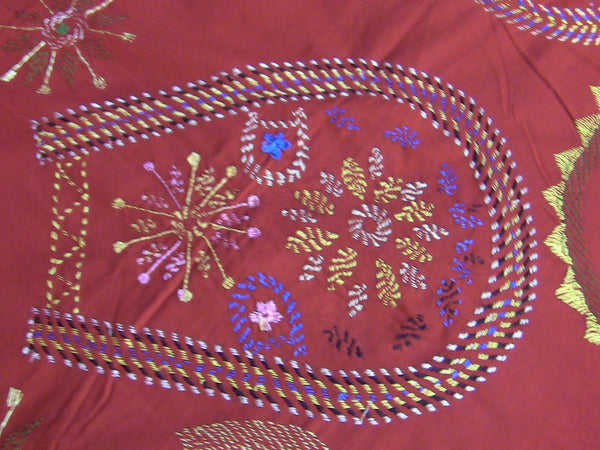 Hand Embroidered Designer Bedspread Coverlet Set. Queen. Gift or Save for your Family.