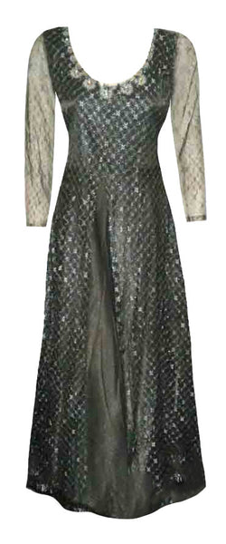 U Neck Pearl Beaded Dress. Medium