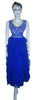 Sleeveless Beaded Sateen Katan Lace Net Dress. Medium