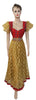 Short Sleeve Gold Crystal Beaded Gown. Medium