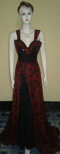 Crystal Beaded Designer Gown. Medium