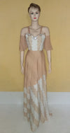 Pearl & Crystal Beaded Katan Net Gown. Medium