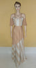 Pearl & Crystal Beaded Katan Net Gown. Medium