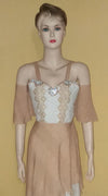 Pearl & Crystal Beaded Katan Net Gown. Medium