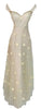 Artful Diamond Beaded Silk Katan Net Gown. Medium