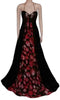 Sleeveless Crystal & Diamond Beaded Chiffon Gown. Medium