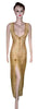 Diamond Beaded Golden Katan Net Dress. Medium