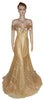 Designer Silk Net Lace Gold Royal Gown. Medium