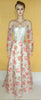 Off Shoulder Artful Crystal Beaded Floral Gown.Medium