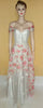 Off Shoulder Crystal Beaded Tissue Silk Dress. Medium