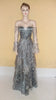 Off Shoulder Diamond Beaded Tissue Silk Designer Gown. Medium