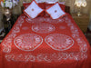 Hand Embroidered Needle Work Special Days Designer Bedspread Coverlet / Quilt Set. Gift or Save for Family. Queen / King