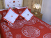 Hand Embroidered Needle Work Special Days Designer Bedspread Coverlet / Quilt Set. Gift or Save for Family. Queen / King