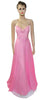 Sleeveless Crystal Beaded Sateen Silk Net Gown. Medium