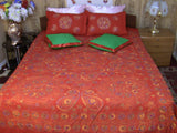 Hand Embroidered Needle Work Designer Special Days Bedspread Coverlet Set. Gift or Save for Family Queen