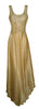 Sleeveless Crystal Beaded Chiffon Golden Midi Dress. Medium