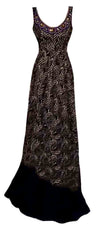 Sleeveless Crystal & Pearl Beaded Silk Net Gown. Medium