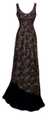 Sleeveless Crystal & Pearl Beaded Silk Net Gown. Medium