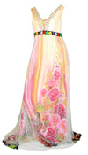 Han crafted  Floral Designer Gown. Small