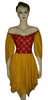 Off Shoulder Designer Silk Katan Cotton Dress.  Small