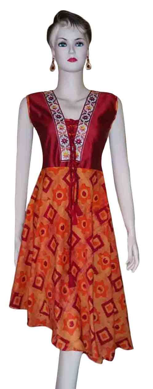 Hand Stitched Needle Work Designer Dress. Small.