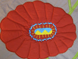 Hand Embroidered Applique Designer Bedspread Coverlet Set (On order)