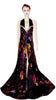 Sleeveless Designer Printed  Linen Gown.  Medium